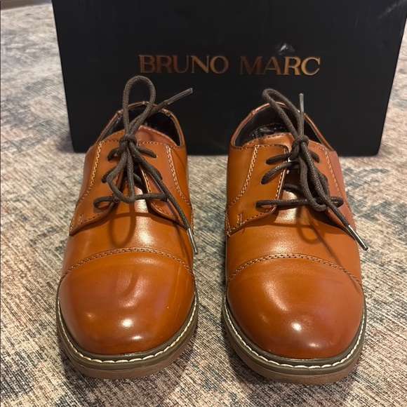 Bruno Marc Kids' Brown Dress Shoes - Picture 1 of 4